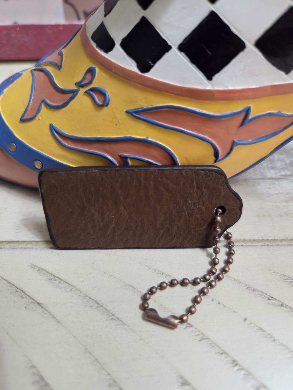 COACH Brown Leather HangTag, EUC - Picture 3 of 8